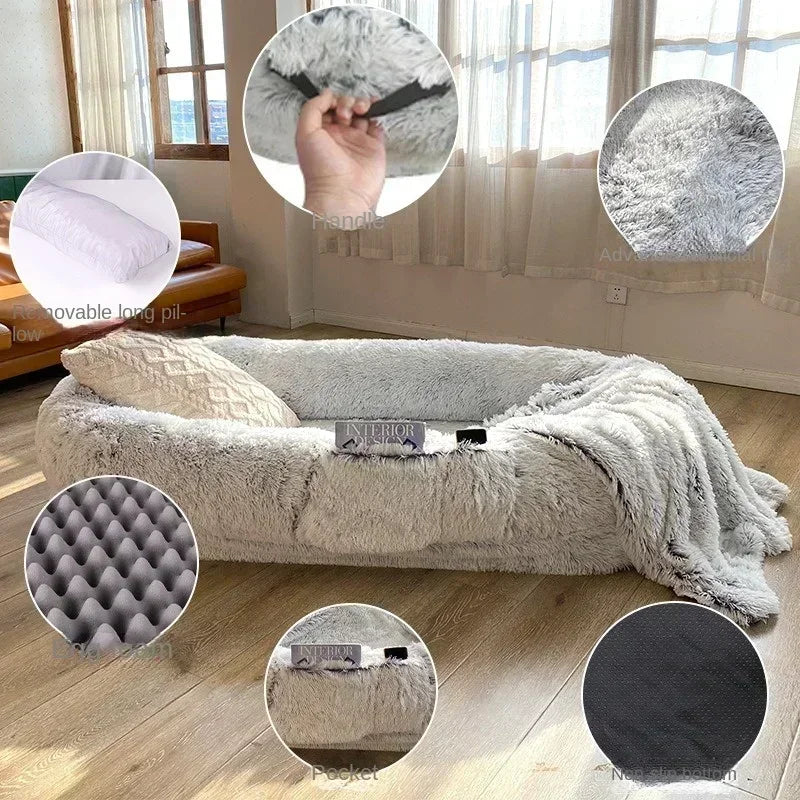 Plush Round Dog Bed | Cozy & Comfortable Pet Sleeping Solution