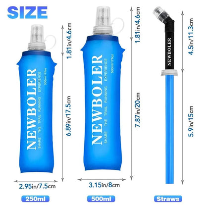 250ml 500ml Folding Soft Flask Sport Water Bottle - BIG SHOP HOUSE