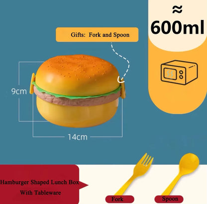 Hamburger-Shaped Bento Box | Cute Kids' Lunch Storage