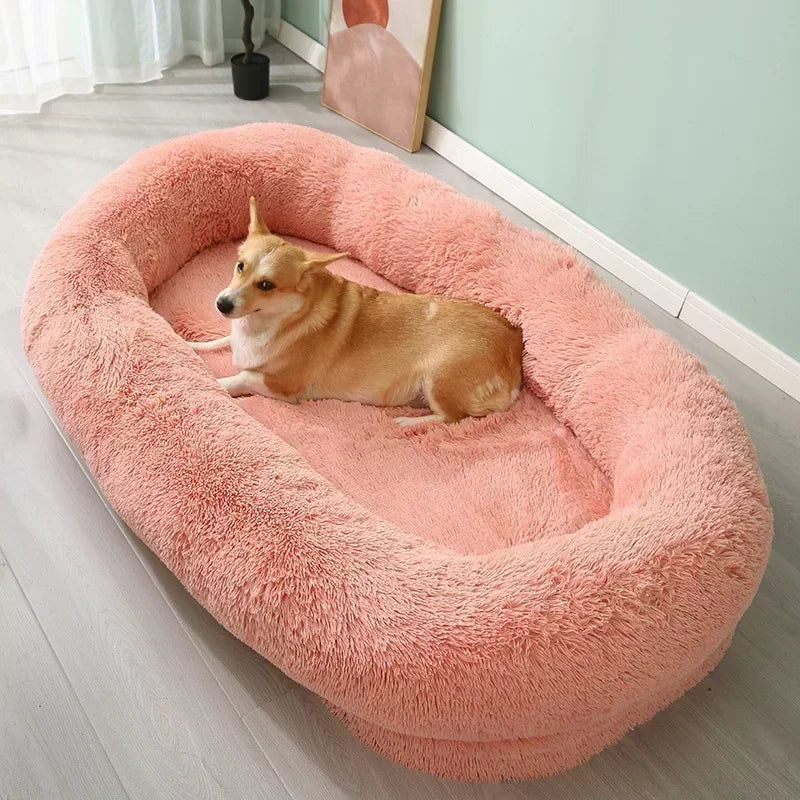 Plush Round Dog Bed | Cozy & Comfortable Pet Sleeping Solution