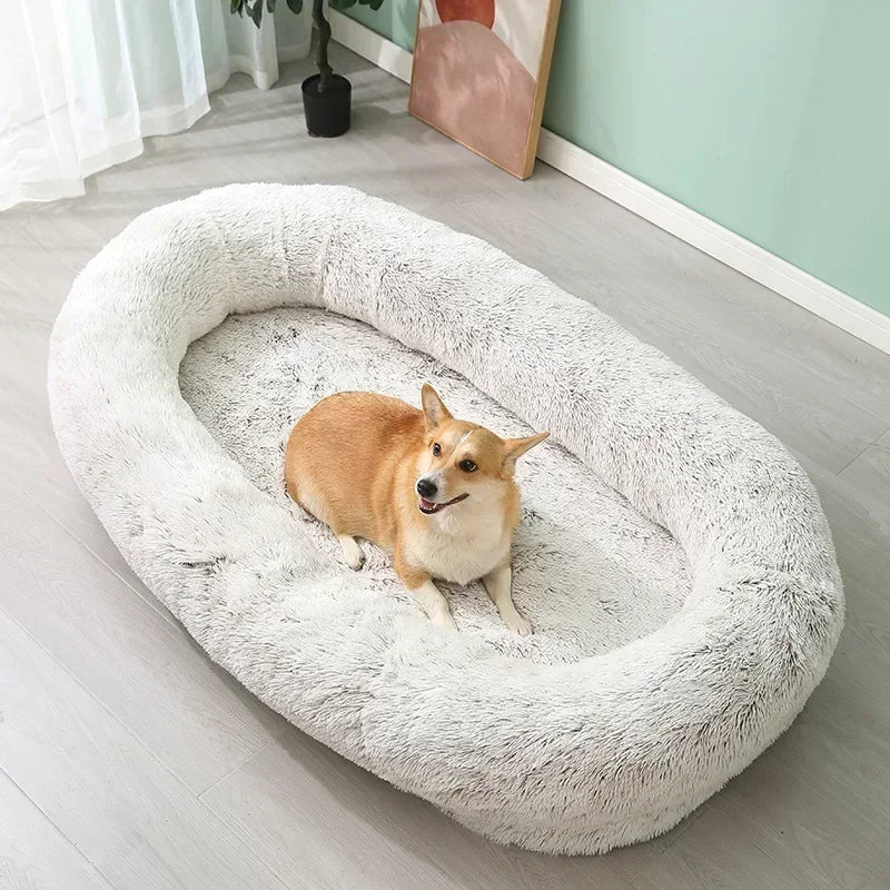 Plush Round Dog Bed | Cozy & Comfortable Pet Sleeping Solution