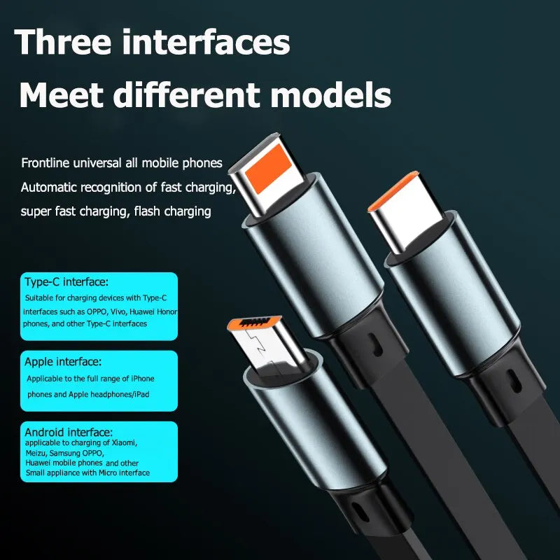 USB 100W Cable Fast Charging And Data Micro