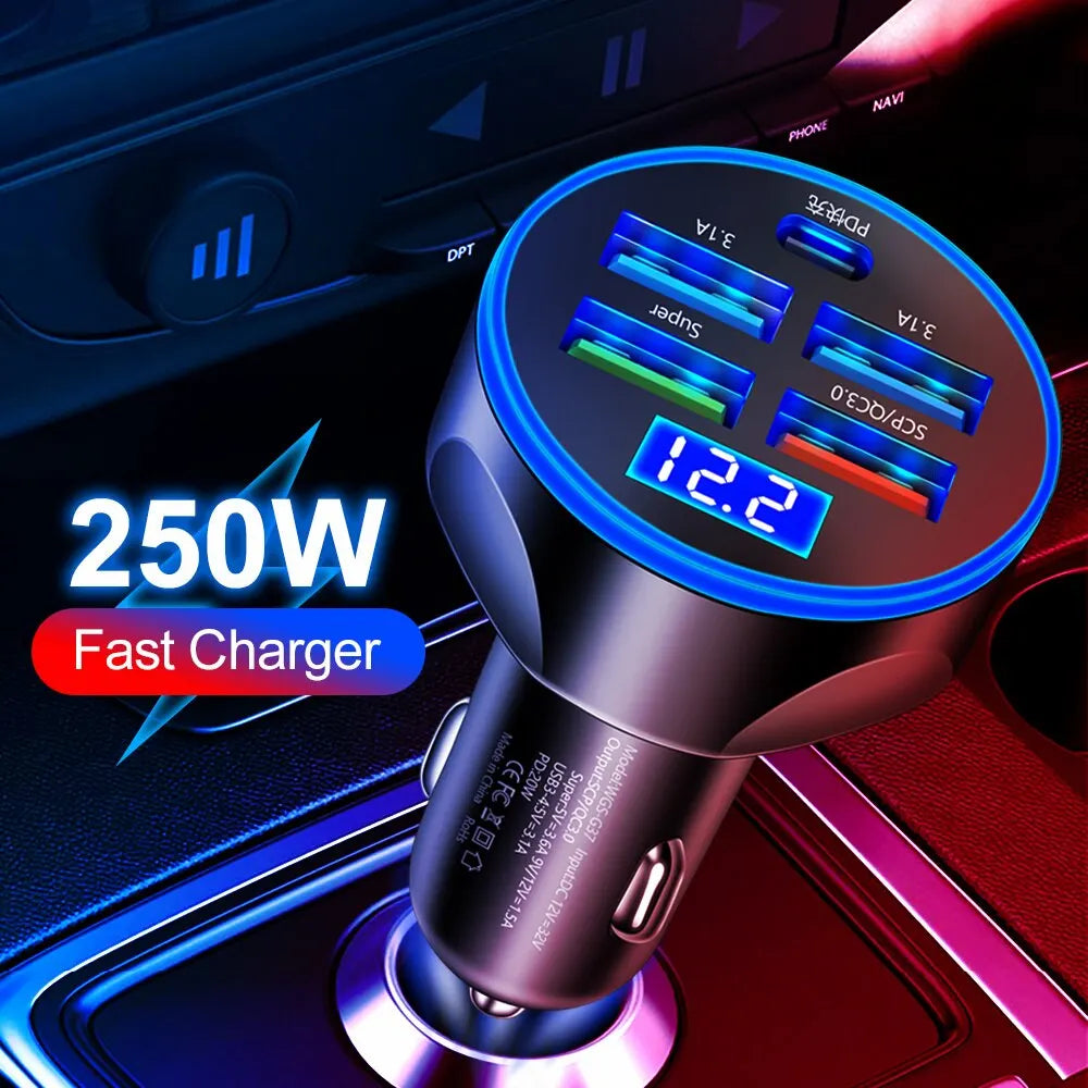 Type C Fast Charging Auto Mobile Phone Adapter