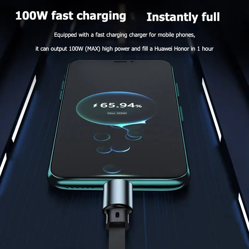 USB 100W Cable Fast Charging And Data Micro