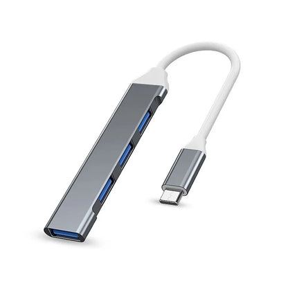 USB Type C 4 in 1 Aluminum Alloy Splitter Adapter