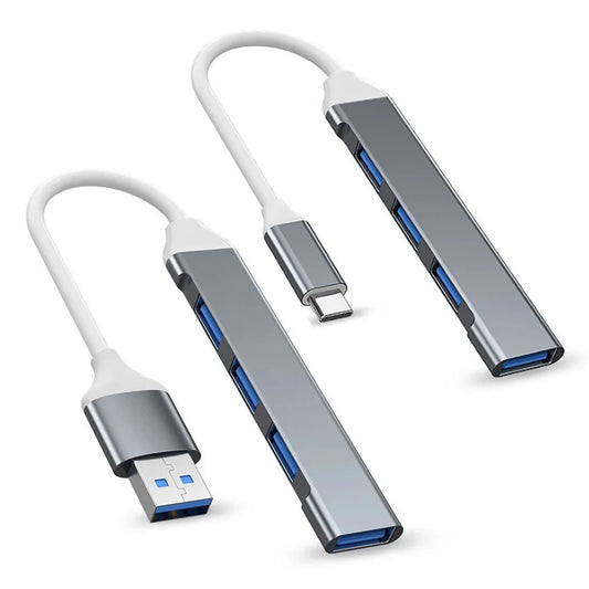 USB Type C 4 in 1 Aluminum Alloy Splitter Adapter