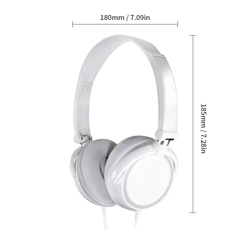 Foldable With Microphone Adjustable Headphones