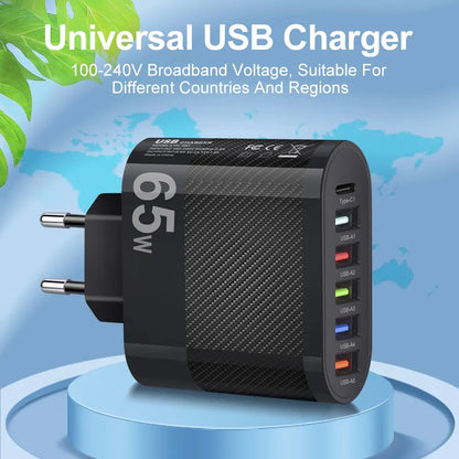 3.1A 5Ports USB Charger PD Charging Adapter