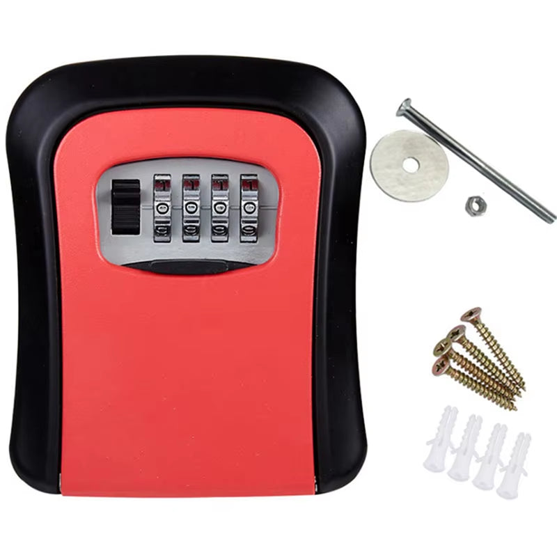 Wall-Mounted Key Safe | Outdoor Combination Lock Box