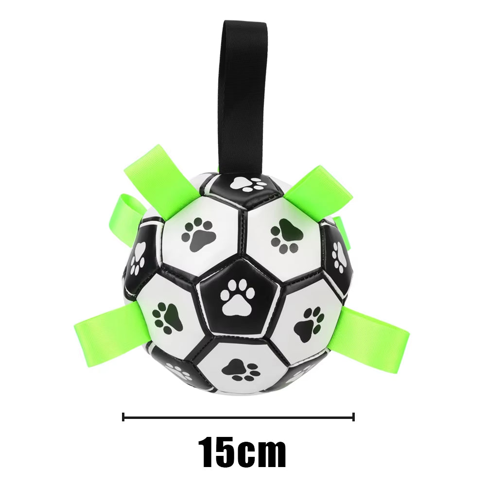 Pet Football Toys with Grab Tabs Dog Bite Chew Balls Pets Accessories Puppy Outdoor Training Soccer 15Cm