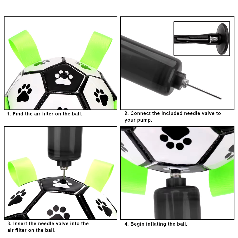 Pet Football Toys with Grab Tabs Dog Bite Chew Balls Pets Accessories Puppy Outdoor Training Soccer 15Cm