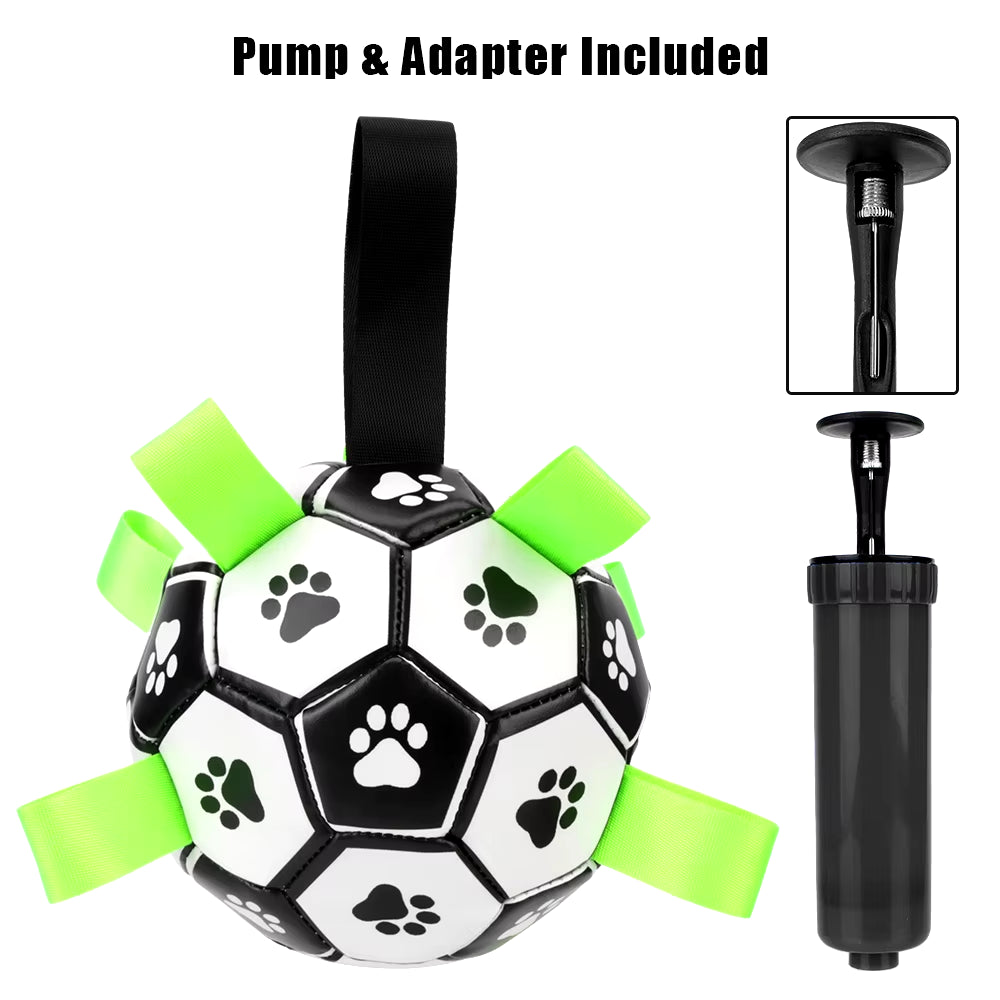 Pet Football Toys with Grab Tabs Dog Bite Chew Balls Pets Accessories Puppy Outdoor Training Soccer 15Cm